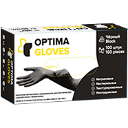 Перчатки медицинские Optima Gloves черные