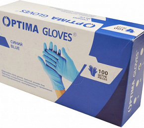 Перчатки медицинские Optima Gloves синие